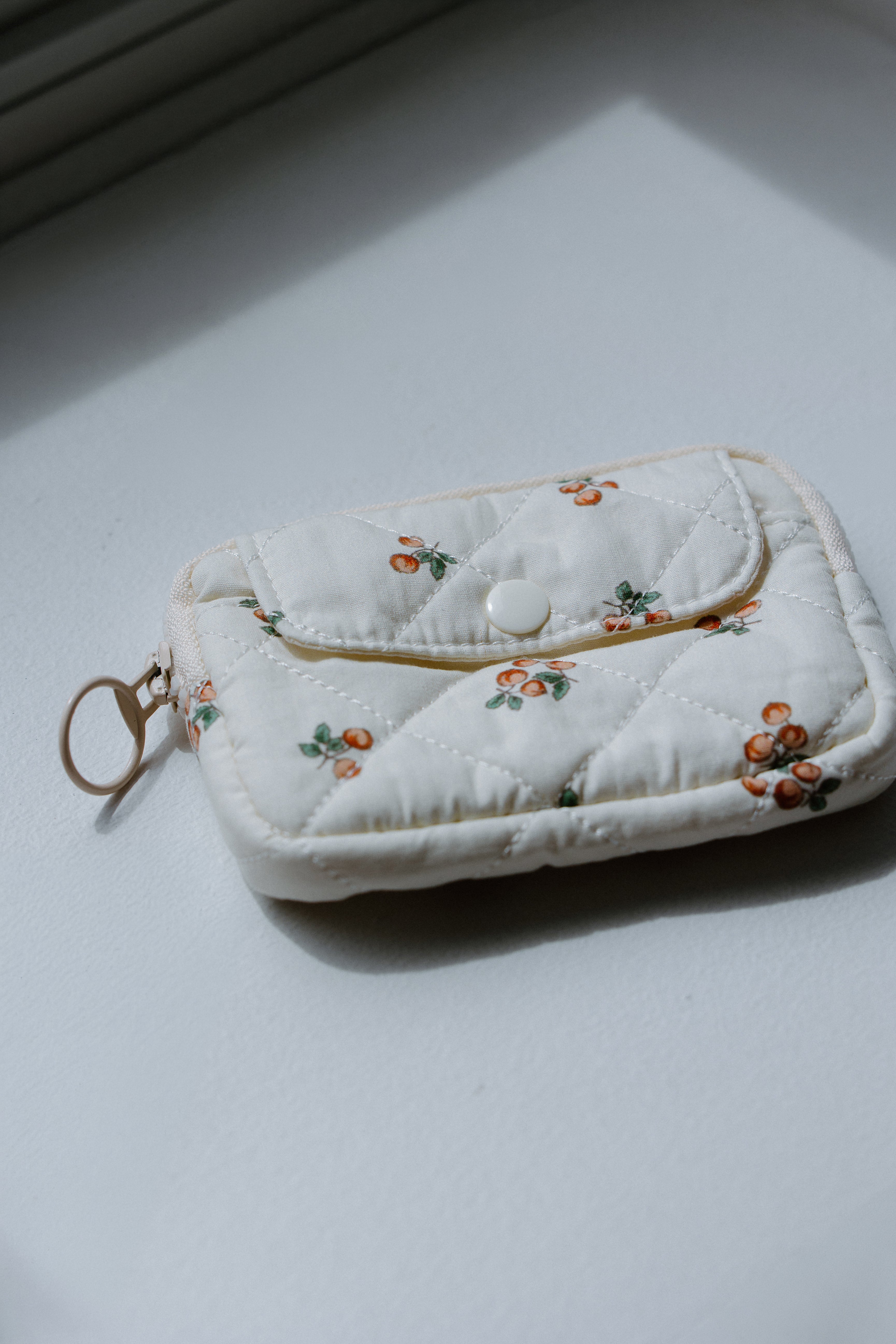 Pochette à bijoux ( motif pêche )