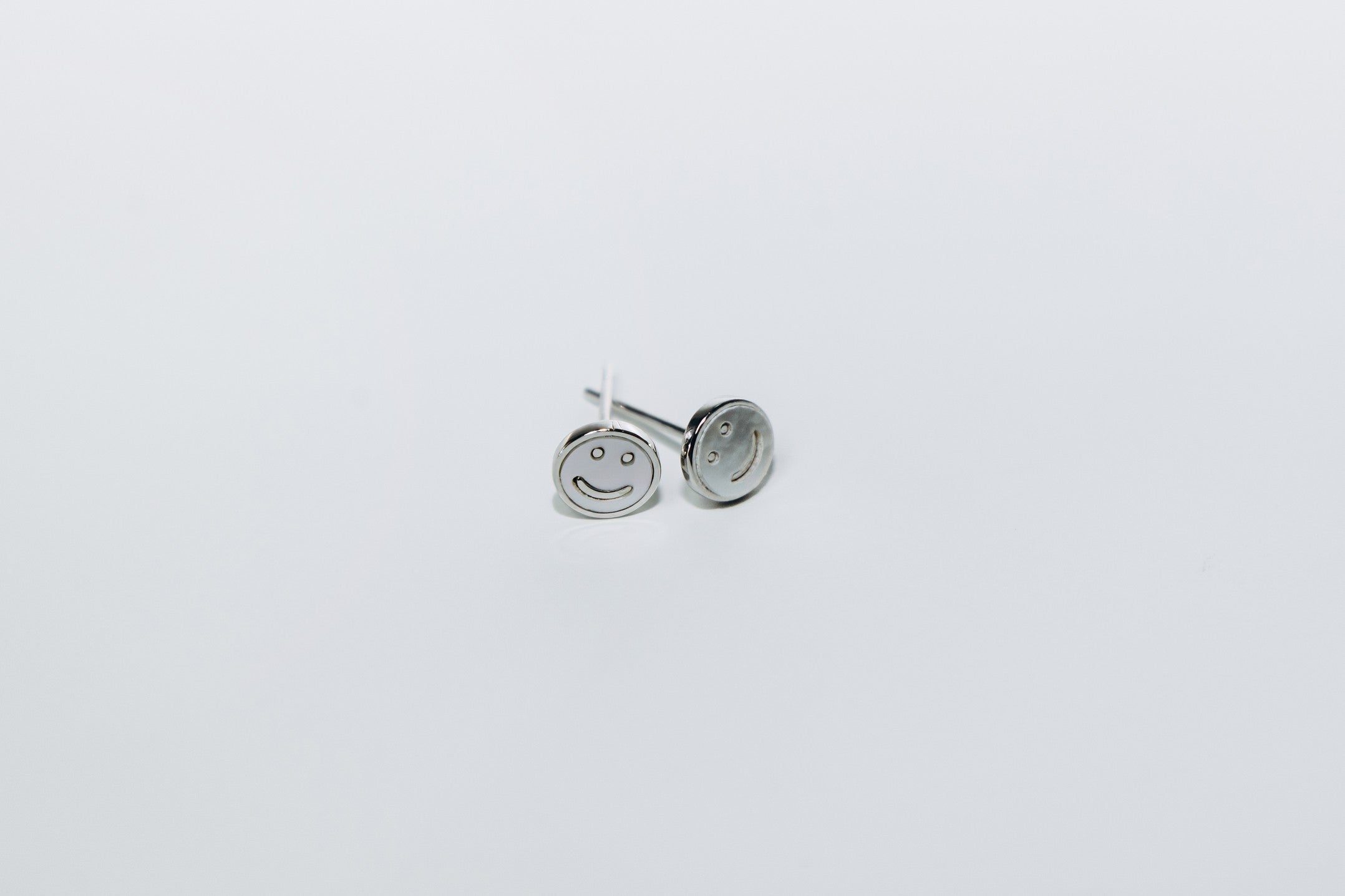 Boutons Smiley (Argent)