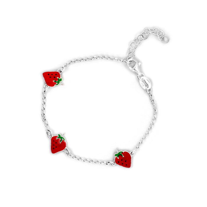 Bracelet fraise (Argent)