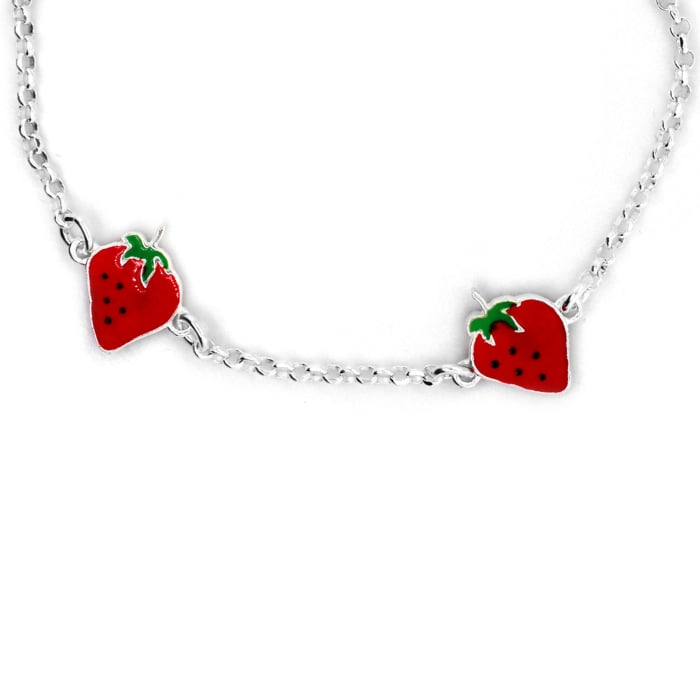 Bracelet fraise (Argent)
