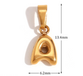 Collier lettre bombée (Doré)