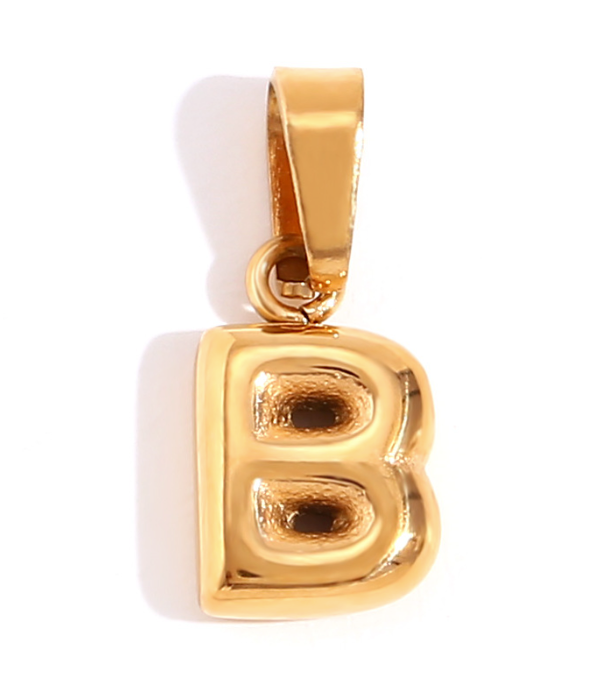 Collier lettre bombée (Doré)