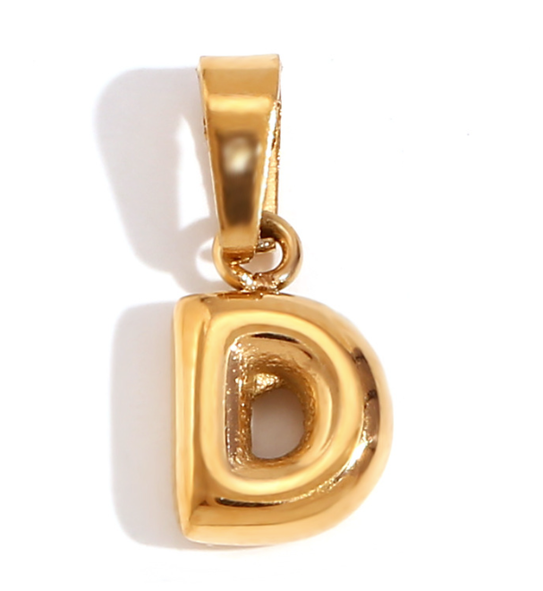 Collier lettre bombée (Doré)