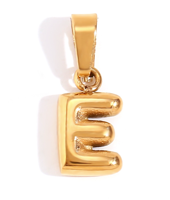 Collier lettre bombée (Doré)