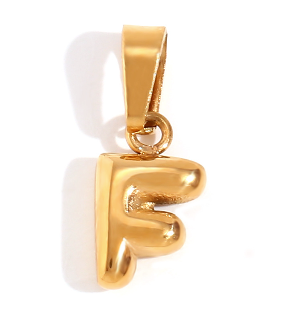 Collier lettre bombée (Doré)