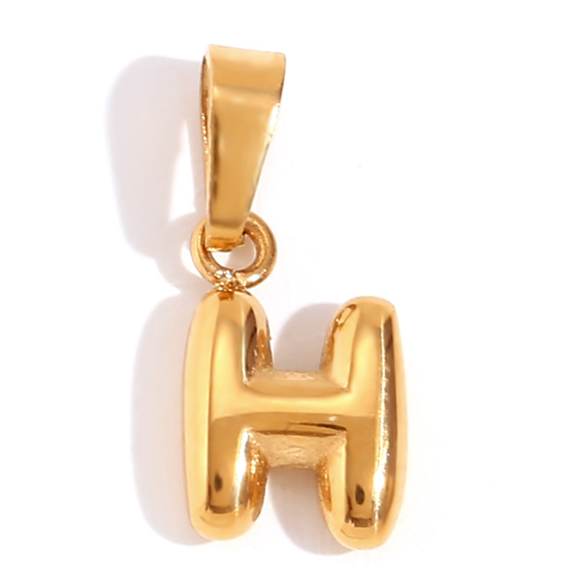 Collier lettre bombée (Doré)