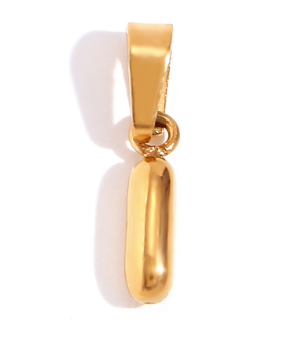 Collier lettre bombée (Doré)