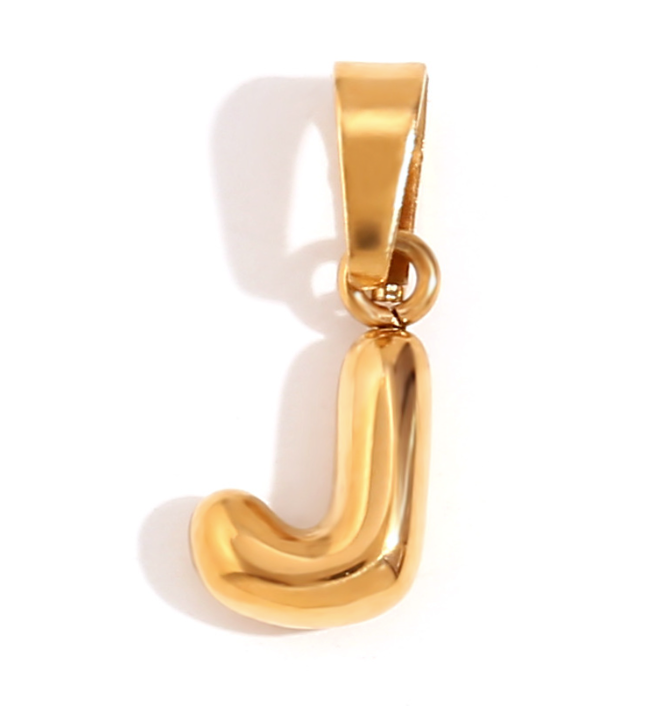 Collier lettre bombée (Doré)