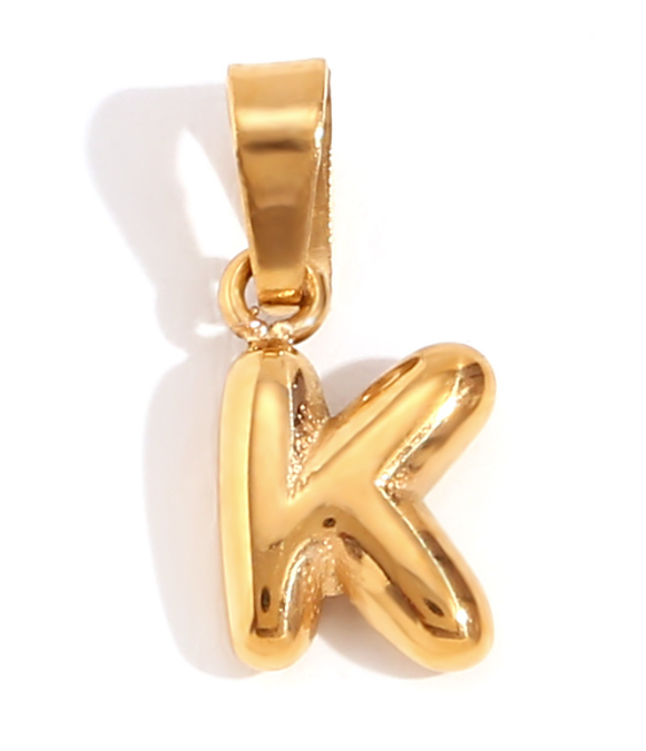 Collier lettre bombée (Doré)