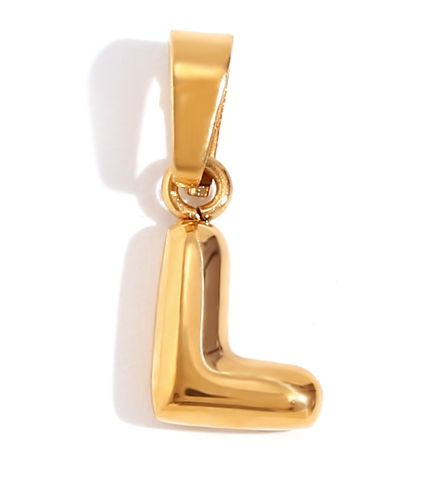 Collier lettre bombée (Doré)