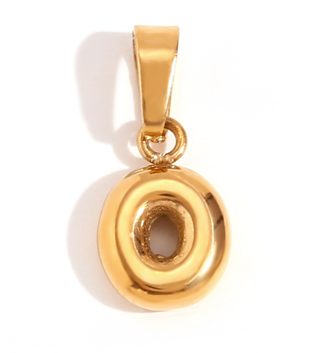 Collier lettre bombée (Doré)