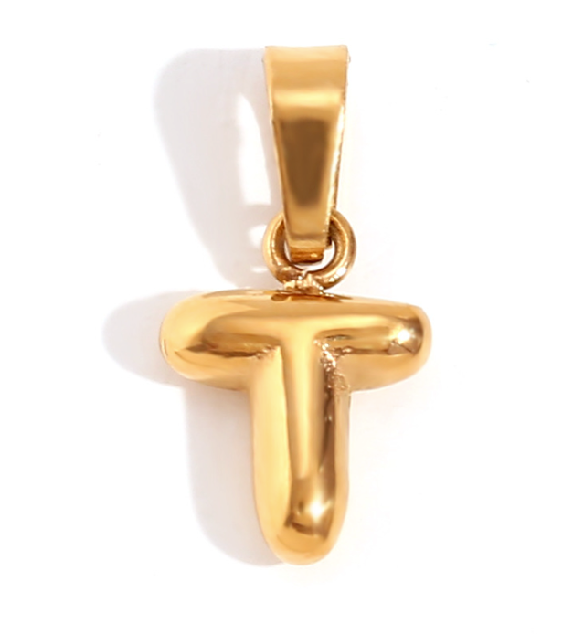 Collier lettre bombée (Doré)