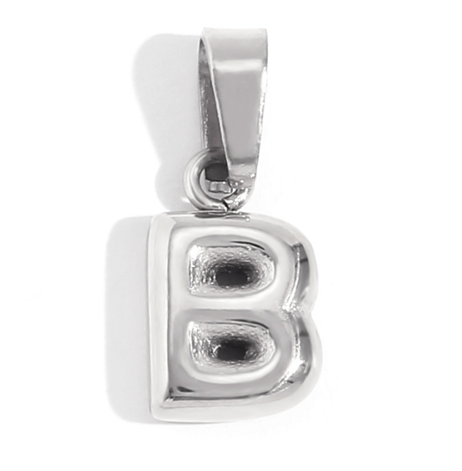 Collier lettre bombée (Argenté)