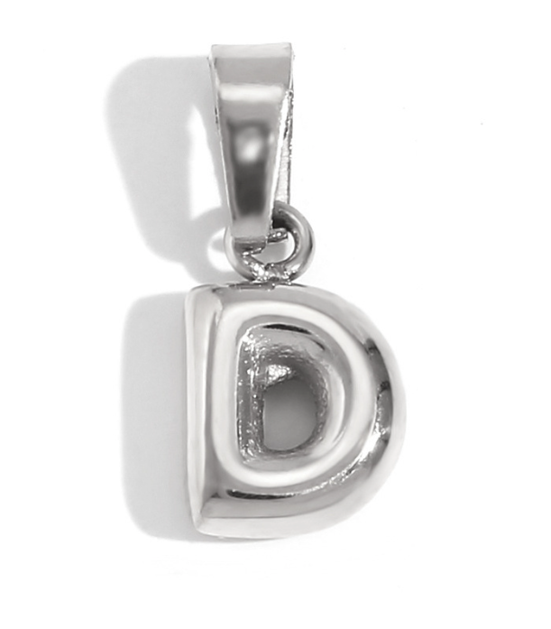 Collier lettre bombée (Argenté)