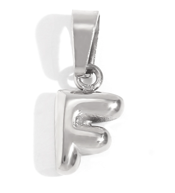 Collier lettre bombée (Argenté)
