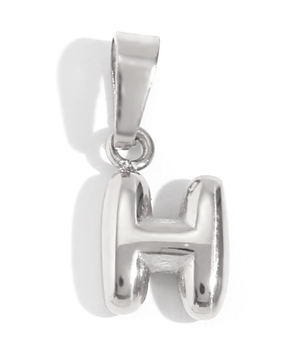 Collier lettre bombée (Argenté)