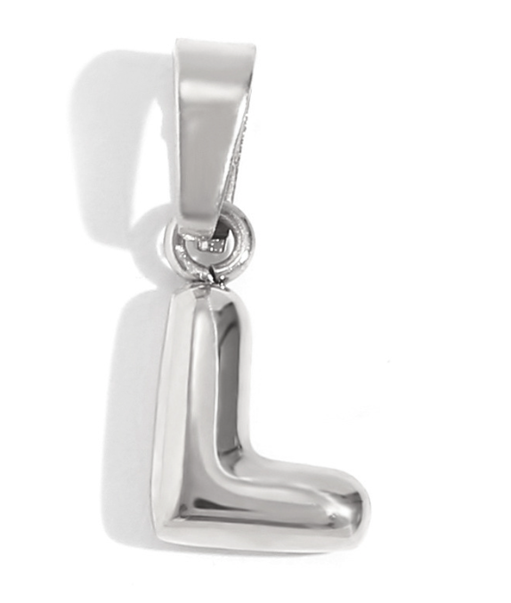 Collier lettre bombée (Argenté)