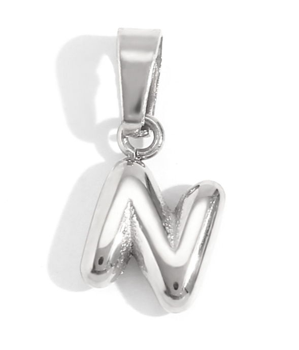 Collier lettre bombée (Argenté)