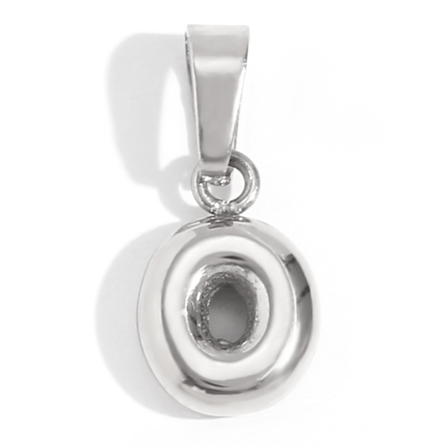 Collier lettre bombée (Argenté)