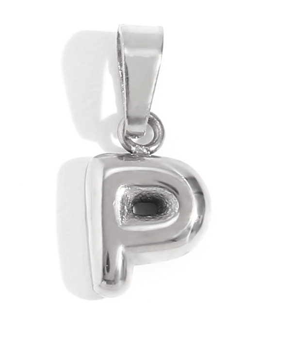 Collier lettre bombée (Argenté)