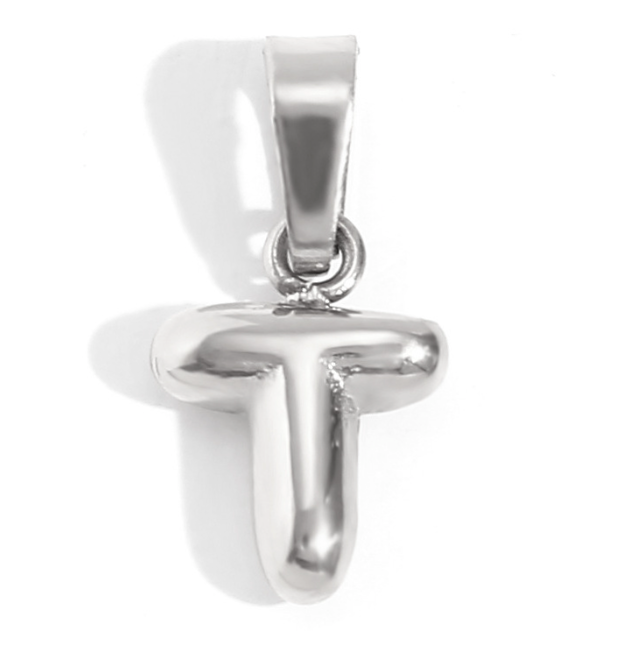 Collier lettre bombée (Argenté)