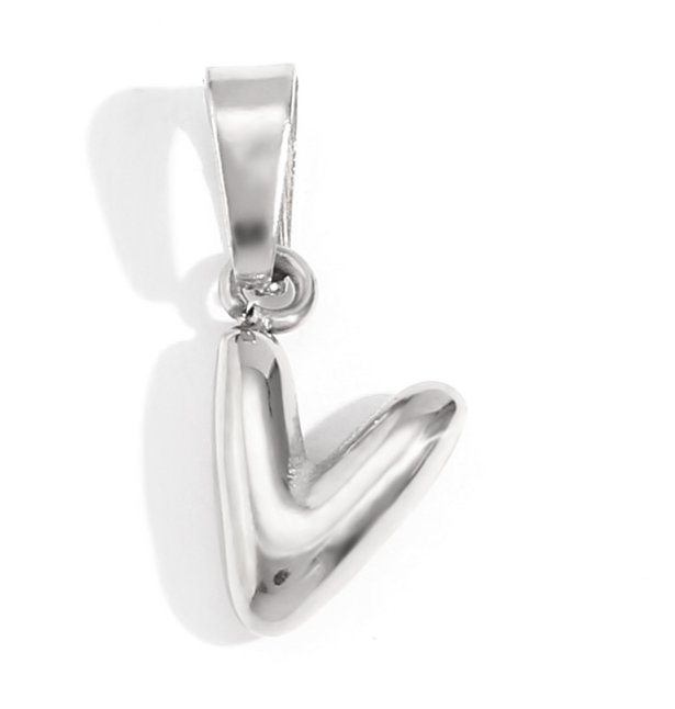 Collier lettre bombée (Argenté)
