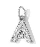 Collier lettre scintillante (Argenté)
