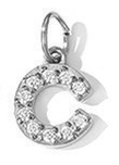 Collier lettre scintillante (Argenté)