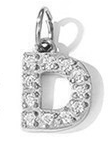 Collier lettre scintillante (Argenté)
