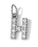 Collier lettre scintillante (Argenté)
