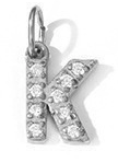 Collier lettre scintillante (Argenté)