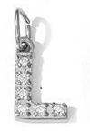 Collier lettre scintillante (Argenté)