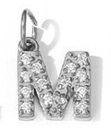 Collier lettre scintillante (Argenté)