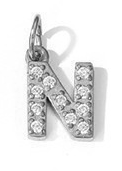 Collier lettre scintillante (Argenté)