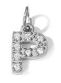 Collier lettre scintillante (Argenté)