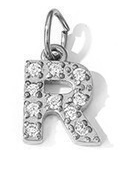 Collier lettre scintillante (Argenté)