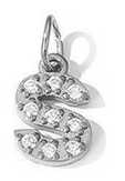 Collier lettre scintillante (Argenté)