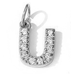 Collier lettre scintillante (Argenté)