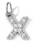Collier lettre scintillante (Argenté)