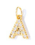 Collier lettre scintillante (Doré)