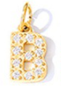 Collier lettre scintillante (Doré)