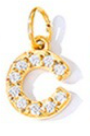 Collier lettre scintillante (Doré)