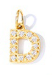 Collier lettre scintillante (Doré)
