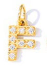 Collier lettre scintillante (Doré)
