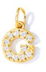Collier lettre scintillante (Doré)