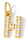 Collier lettre scintillante (Doré)