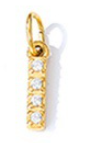 Collier lettre scintillante (Doré)