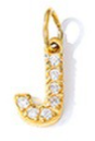 Collier lettre scintillante (Doré)