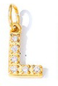 Collier lettre scintillante (Doré)
