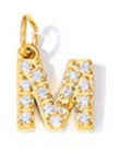 Collier lettre scintillante (Doré)